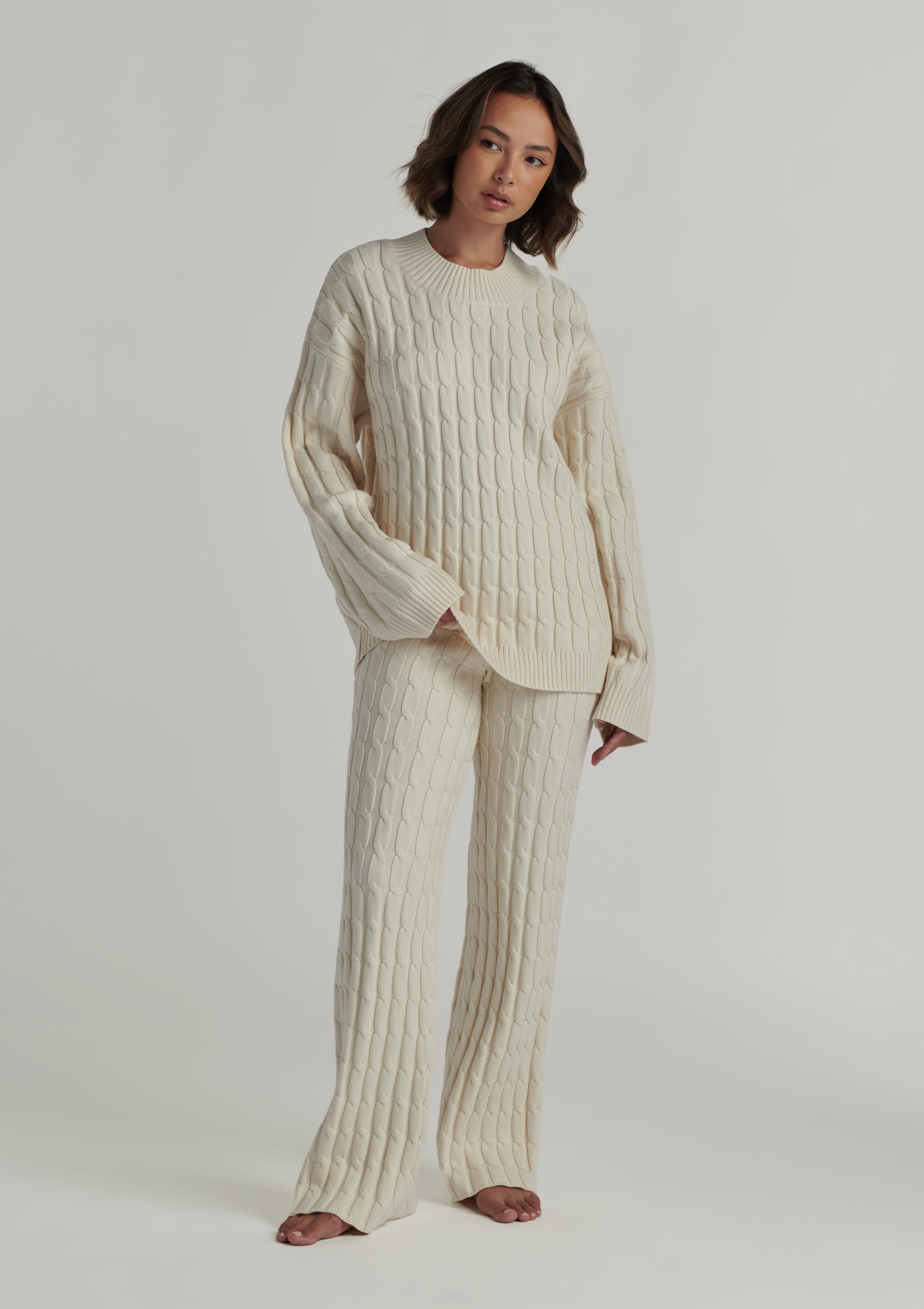 EMILIA CABLE KNIT PANTS