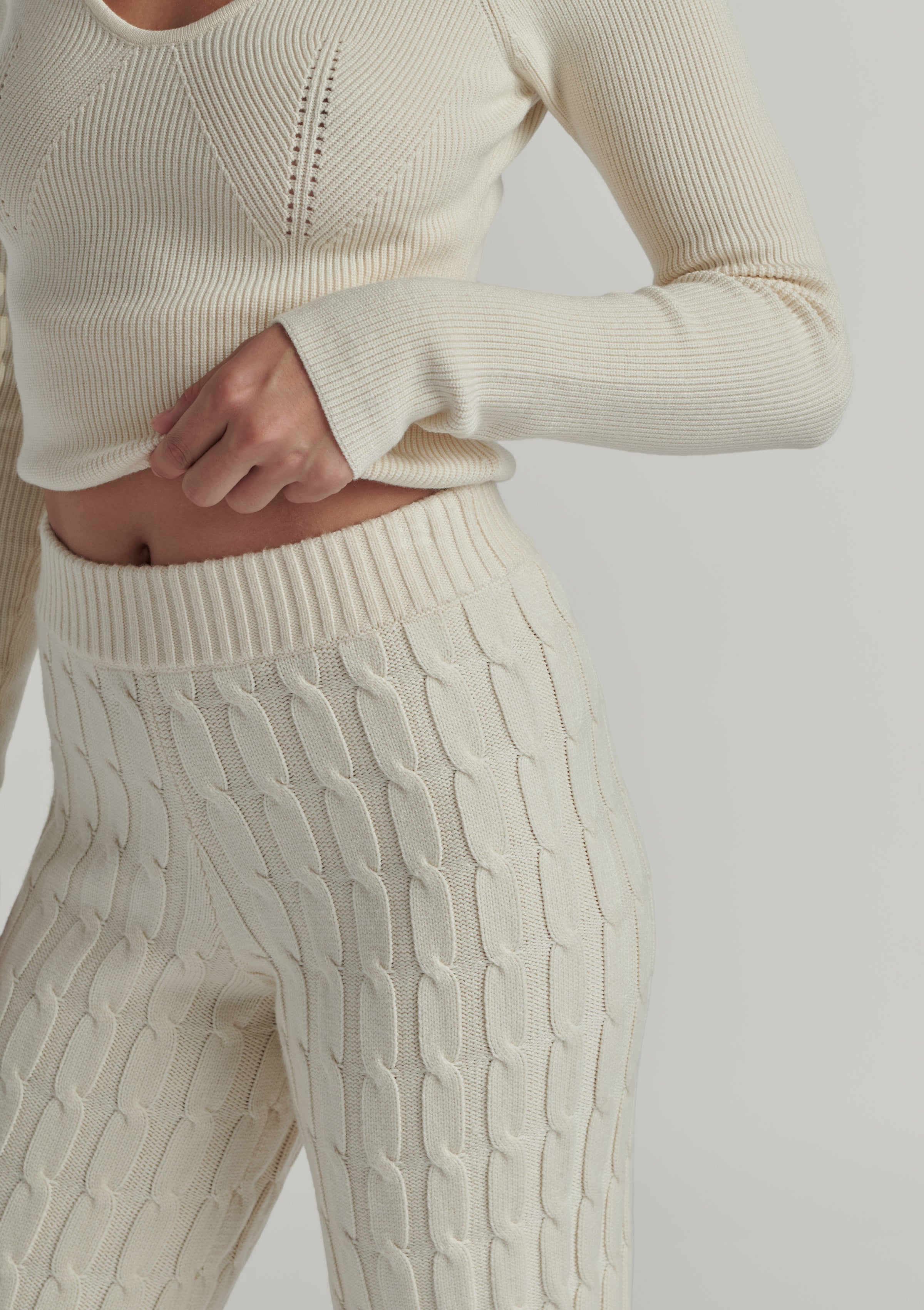 EMILIA CABLE KNIT PANTS