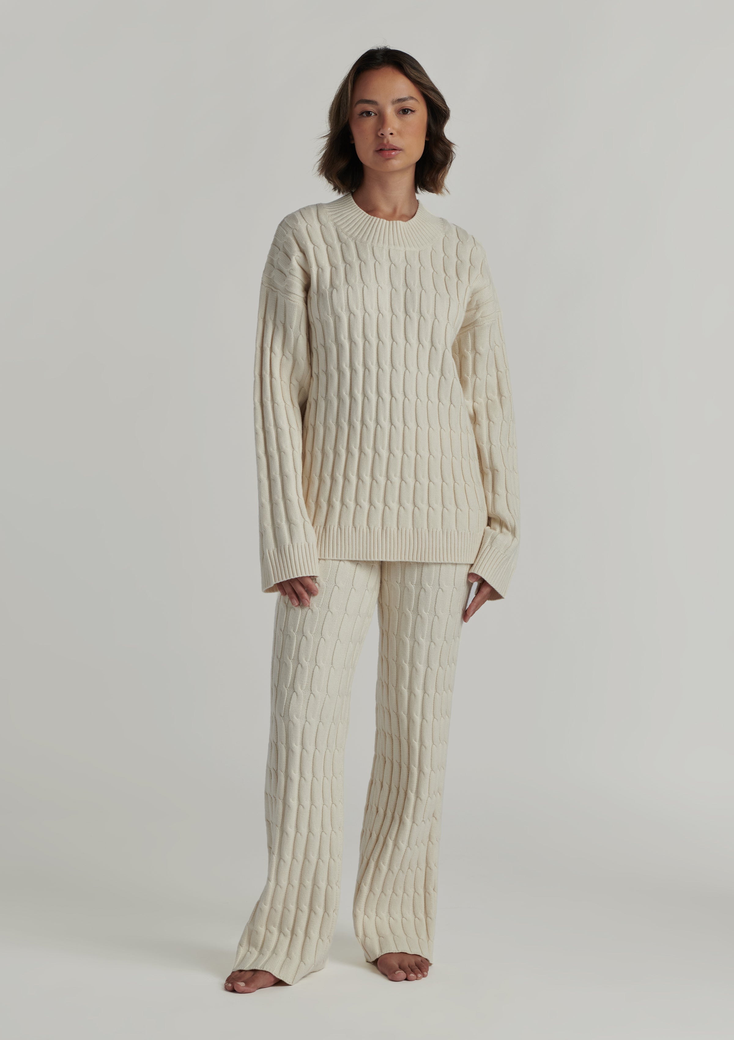 GRETA CABLE KNIT SWEATER