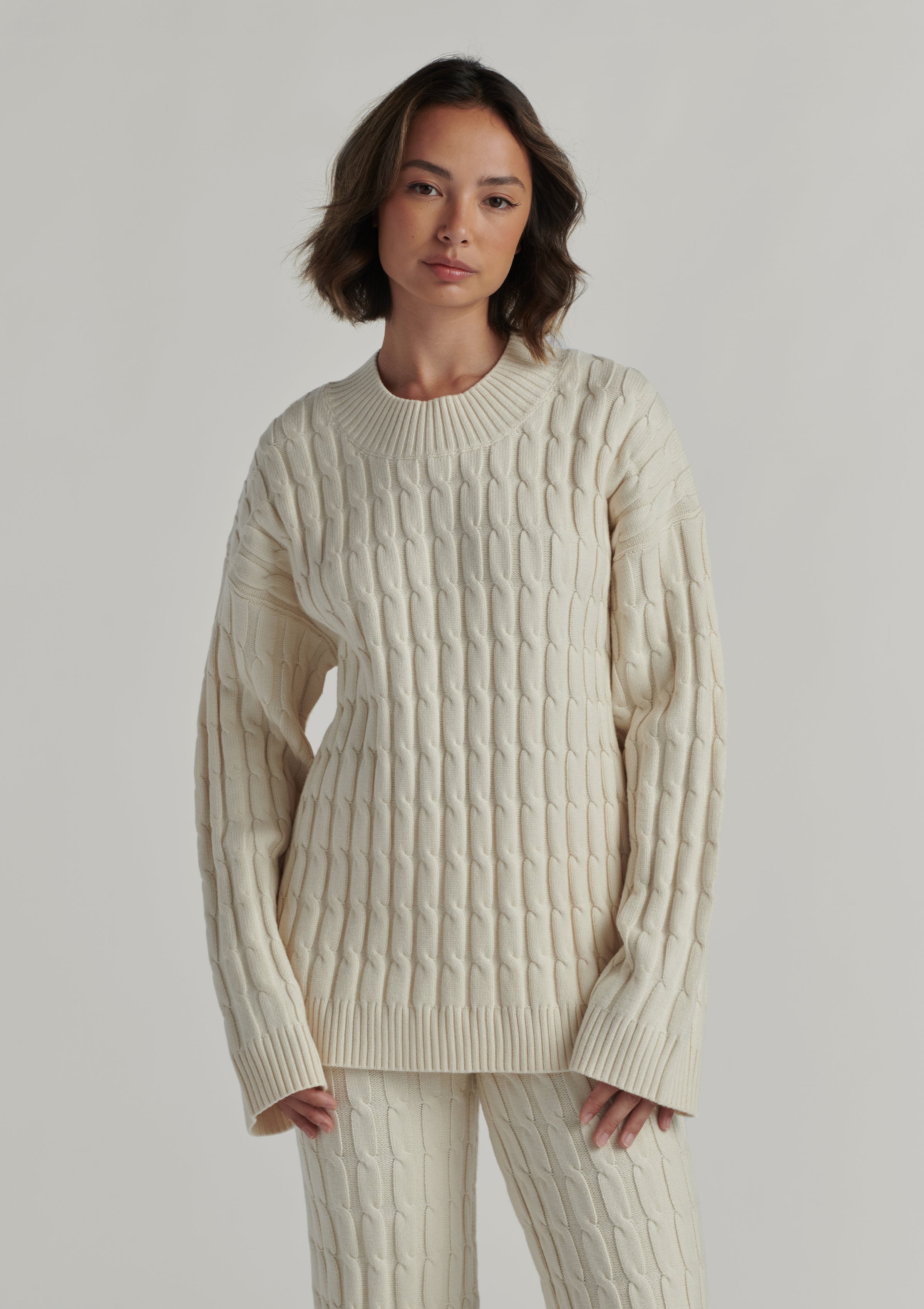 GRETA CABLE KNIT SWEATER