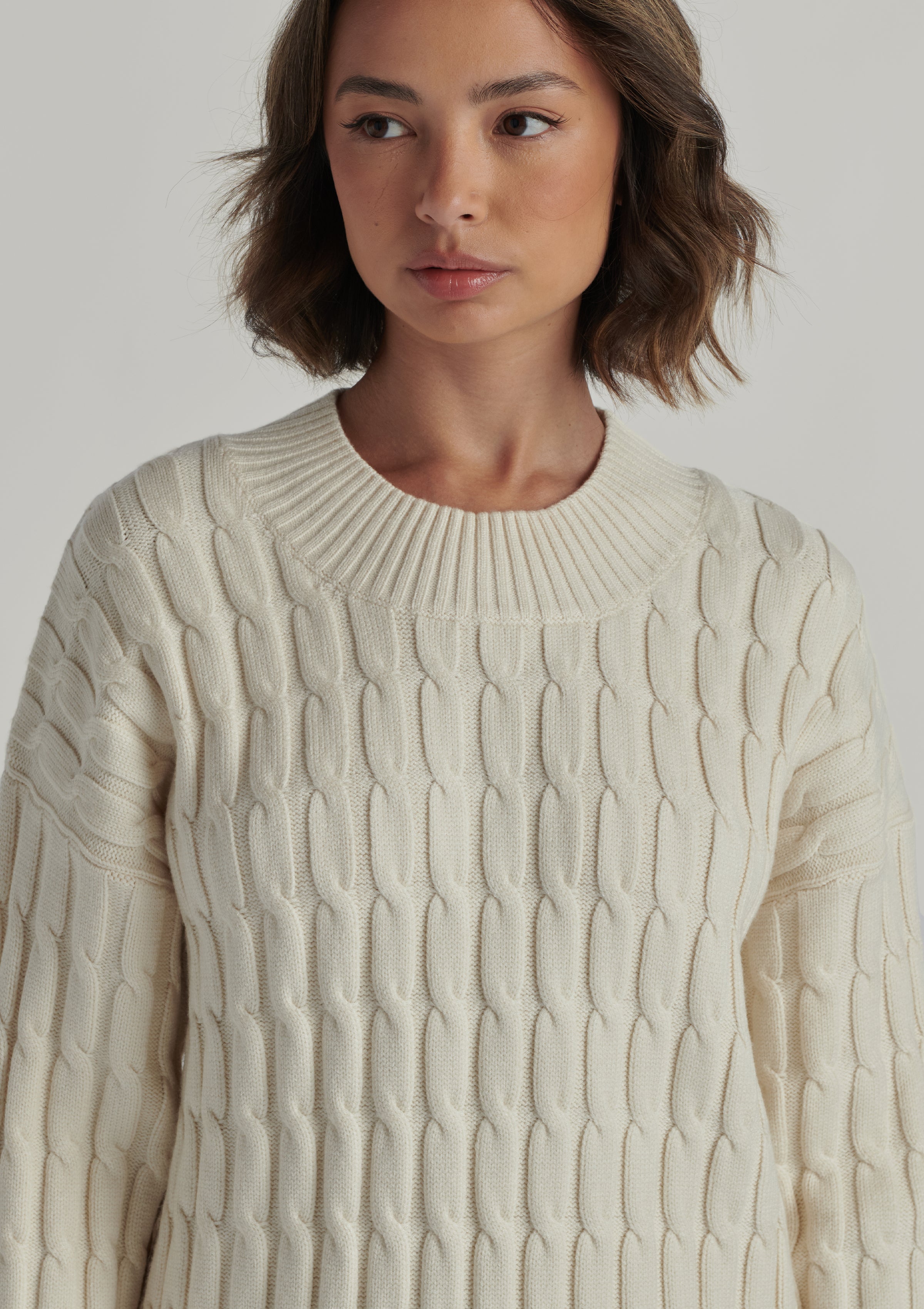 GRETA CABLE KNIT SWEATER