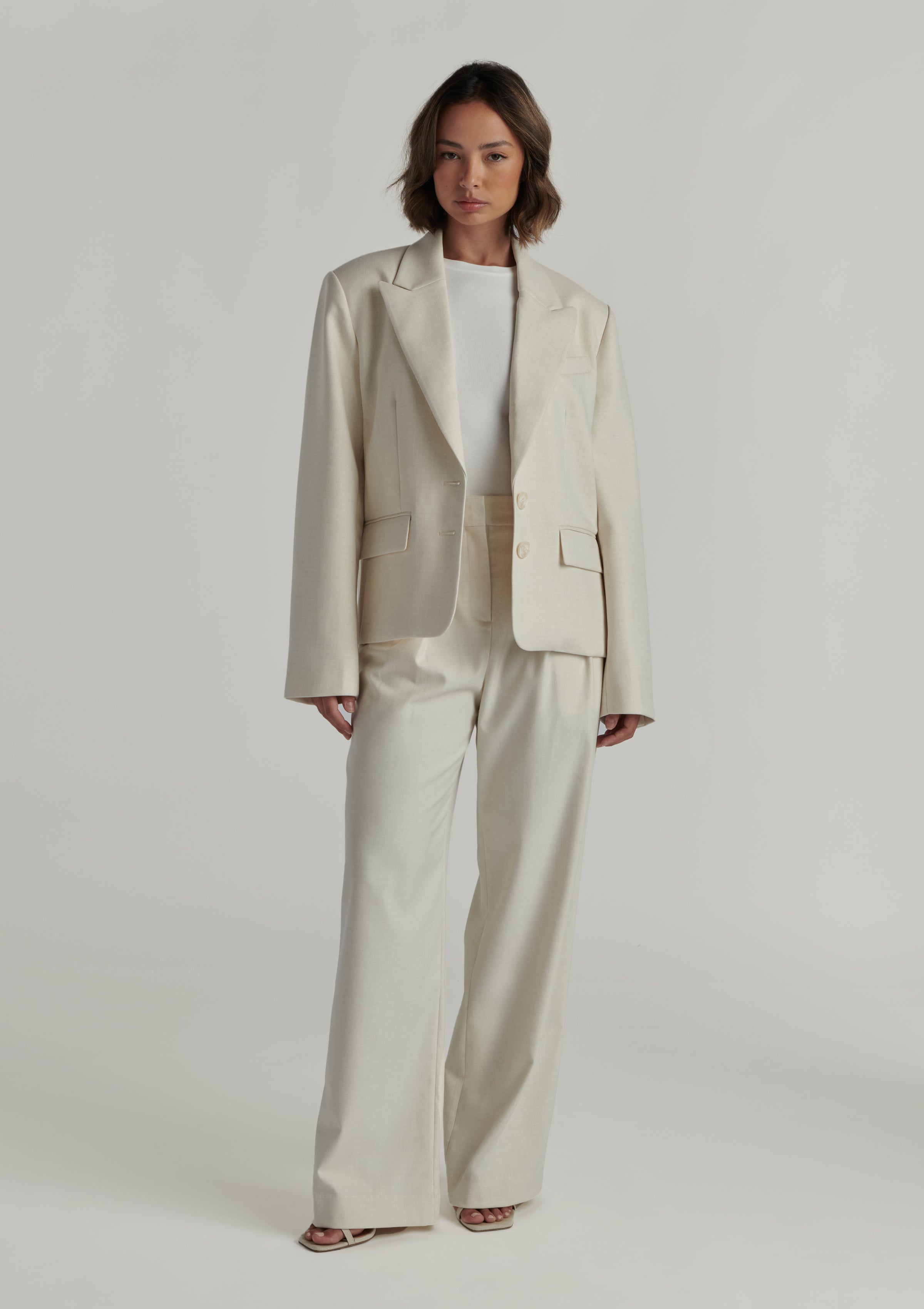 HELENA BLAZER OFF-WHITE