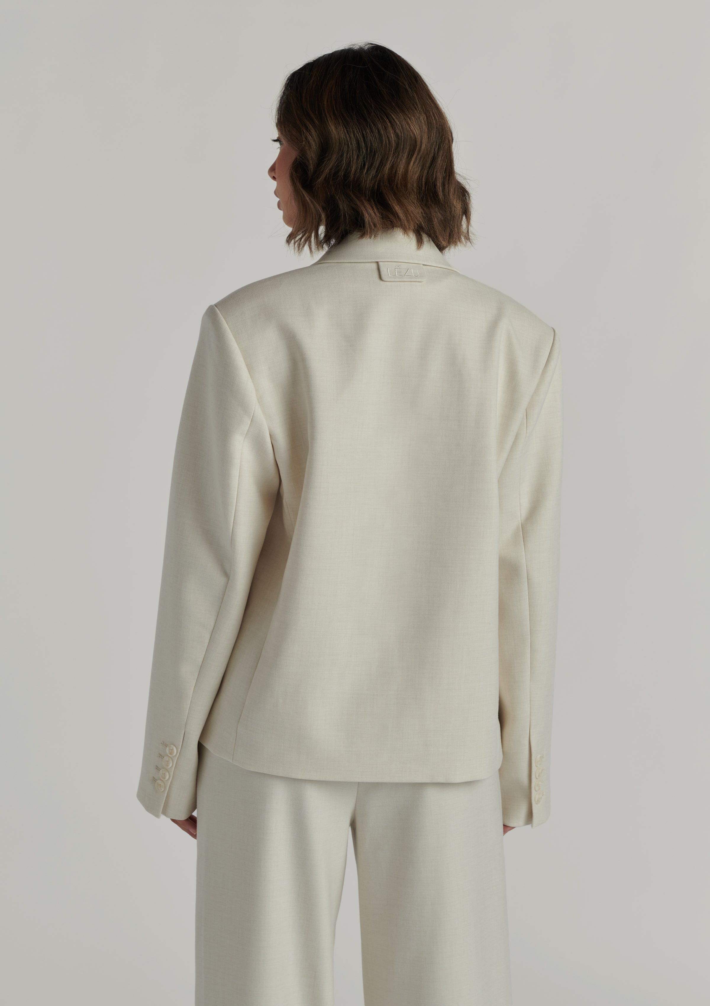 HELENA BLAZER OFF-WHITE