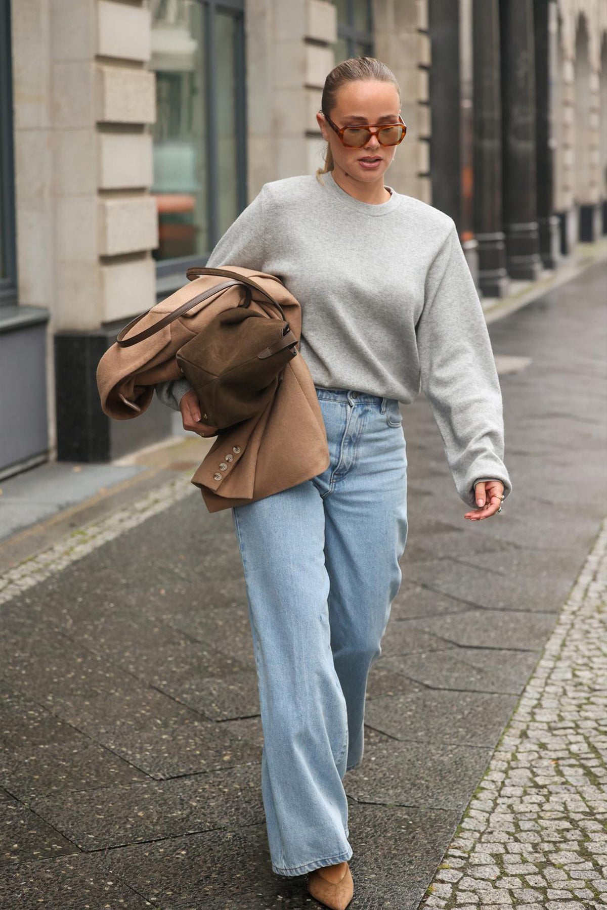 CIRAH KNIT SWEATER GREY MELANGE